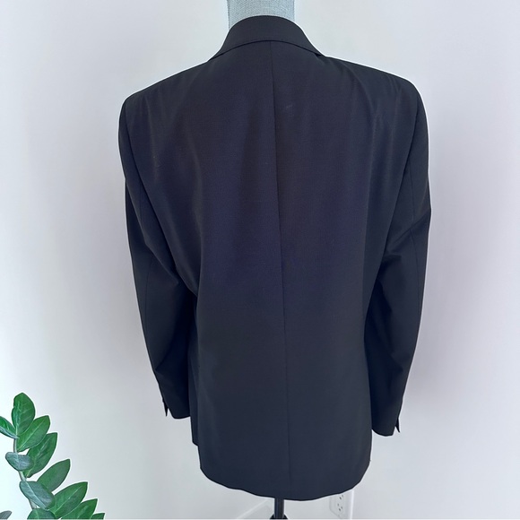 Unisex Fine Wool Suiting Blazer men’s sz 42R - Black - Picture 9 of 16